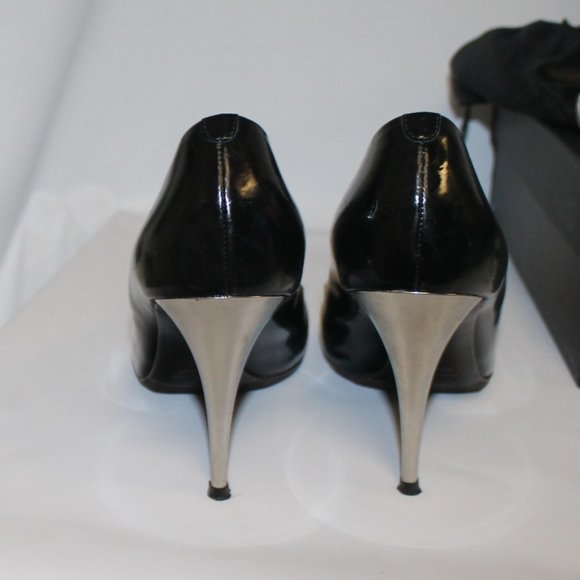 Giuseppe Zanotti Silver Stiletto Heels Shoes w Box Duster x Lifts - Picture 5 of 10